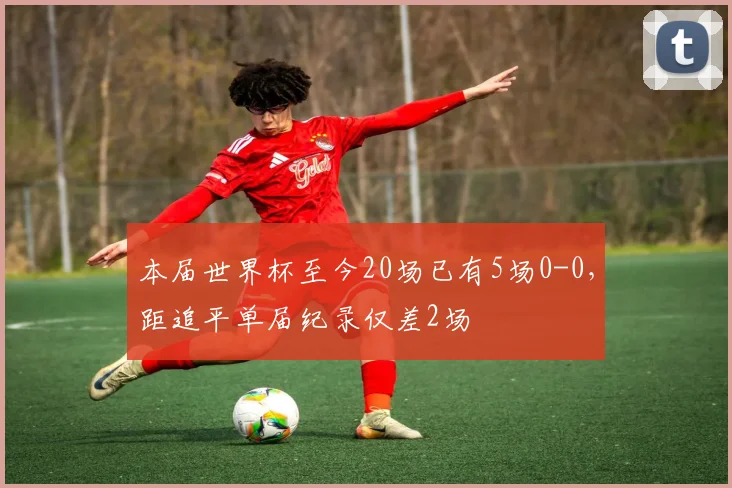 本届世界杯至今20场已有5场0-0，距追平单届纪录仅差2场